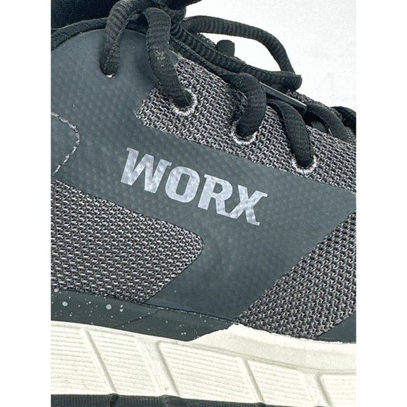 WORX Athletic Safety Steel Toe Shoes Womens 7.5W Grey Black NO INSOLE - Picture 10 of 11